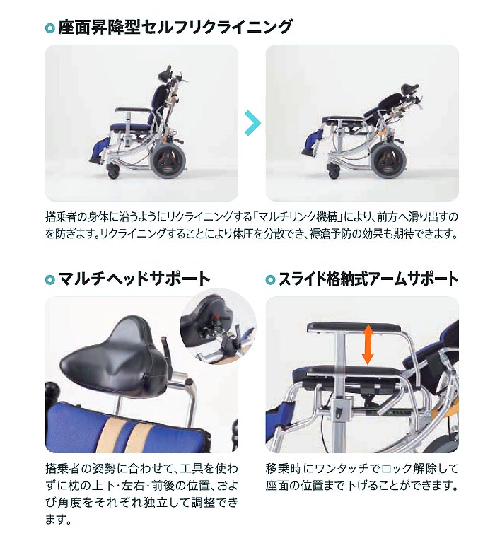 MiKi/ミキ】 NEXTROLLER_Salon リクライニング車椅子 ｜車いすの格安