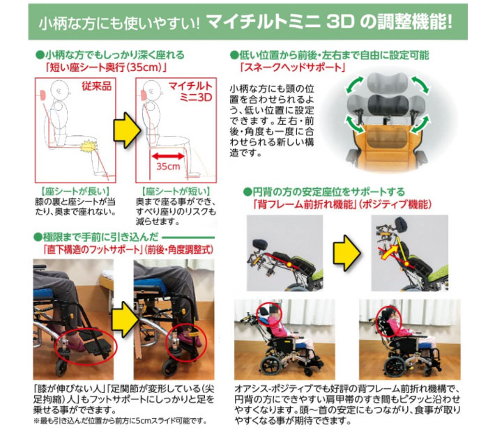 松永製作所】マイチルト・ミニ3D MH-SRL ティルリクライニング