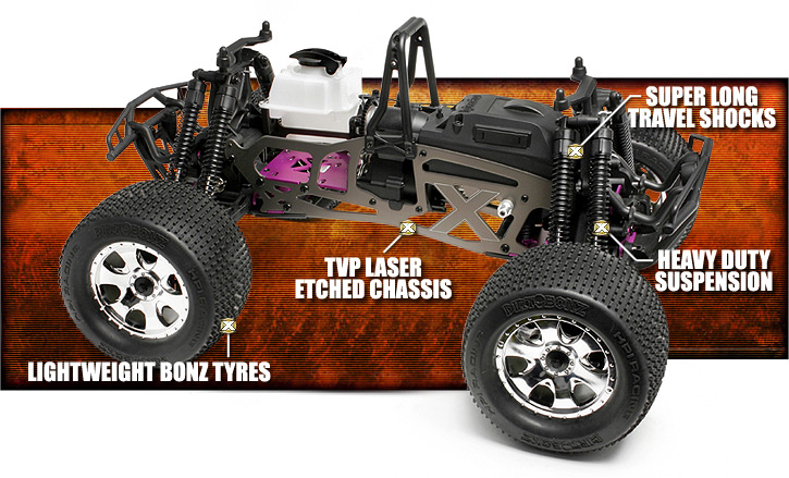 876 SAVAGE X SS KIT WITH NITRO GT-2 TRUCK BODY (WITHOUT ENGINE)