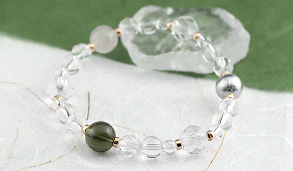 隕石特集】プレミアムデザインブレス（モルダバイト・リビアングラス