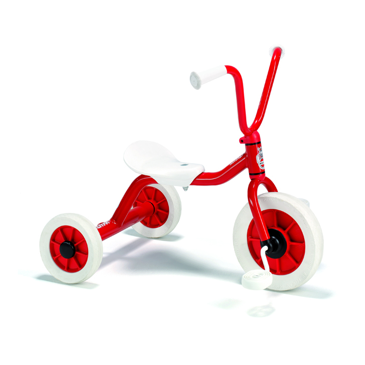 ペリカン三輪車 Vハンドル 赤：乗り物・運動：百町森