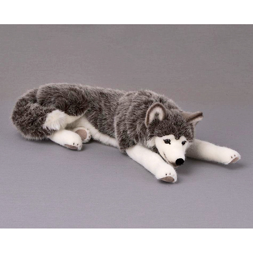 3870 シベリアンハスキー伏せ：おもちゃ：百町森