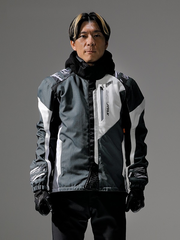 HYOD バイクジャケット Lサイズ 黒/白 テキスタイルジャケット