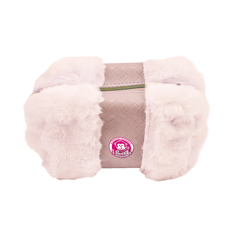 リボン型ファーポーチ｜制作事例｜アイグッズ株式会社