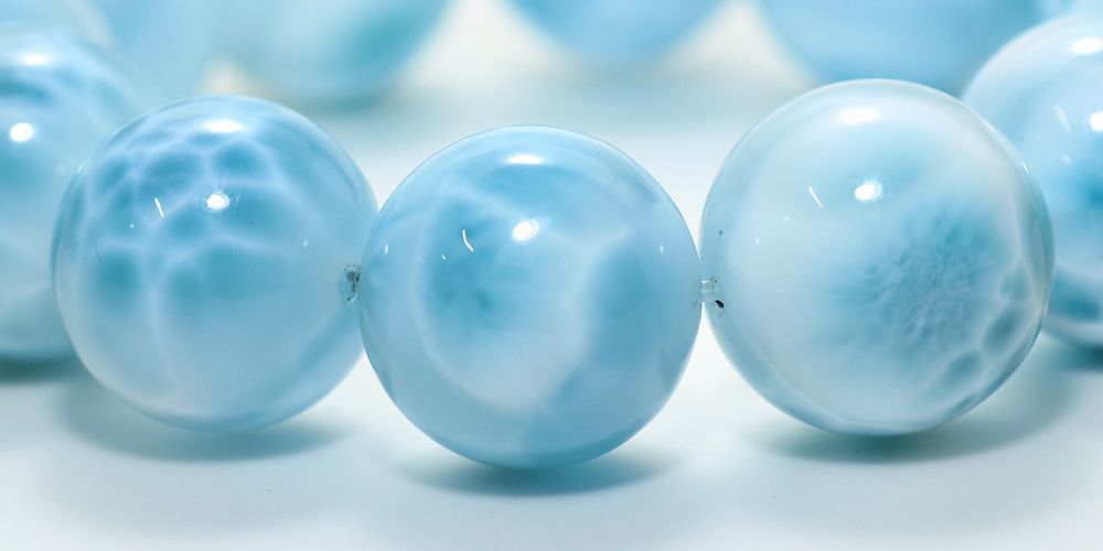 特別価格/高品質]ラリマー大玉ブレスレット（約19.5mm玉） - 埼玉県