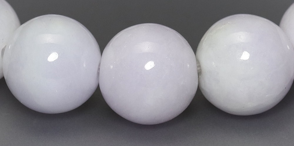 トップクォリティ]ミャンマー産天然ラベンダー翡翠ブレスレット（約