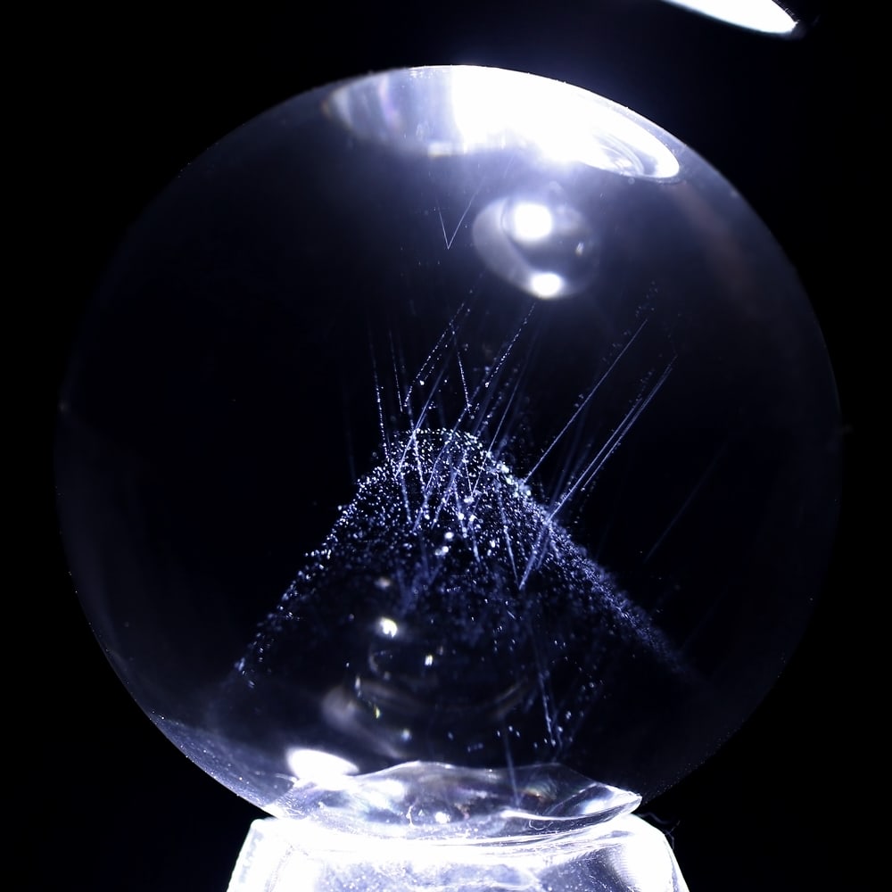 品質ランク]ブラジル産エンジェルラダー無垢水晶玉/4cmUP丸玉/天然本物