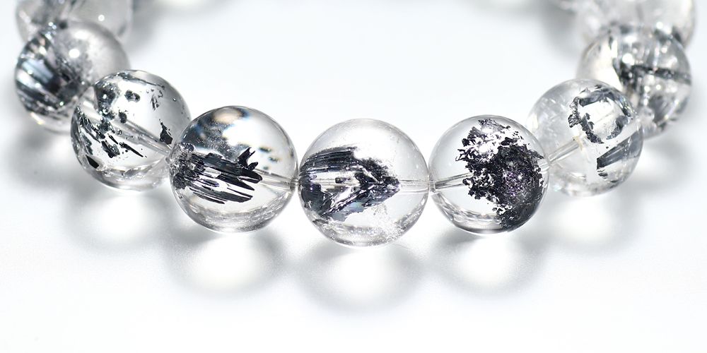 希少大玉！高品質+]スティブナイトインクォーツブレスレット（約15.5mm