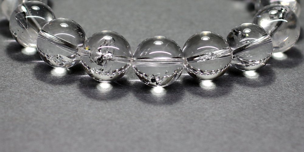 さかい‼️ハートの水入水晶とホワイトトパーズのブレスレット 最高品質