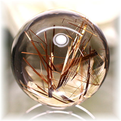 カッパーゴールドタイチンルチルクォーツ丸玉/スフィア - 埼玉県吉川市