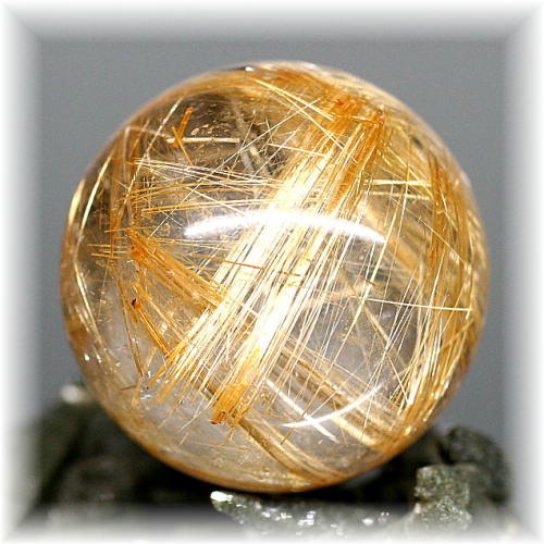 高品質]ゴールドルチルクォーツ丸玉/スフィア - 埼玉県吉川市の天然石