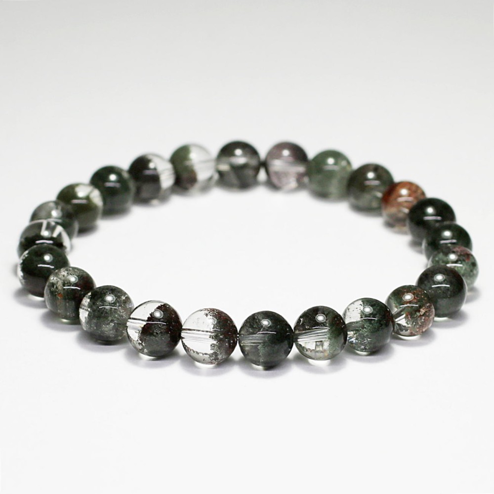 高品質++]グリーンガーデンクォーツブレスレット/ガーデン水晶（約7.5