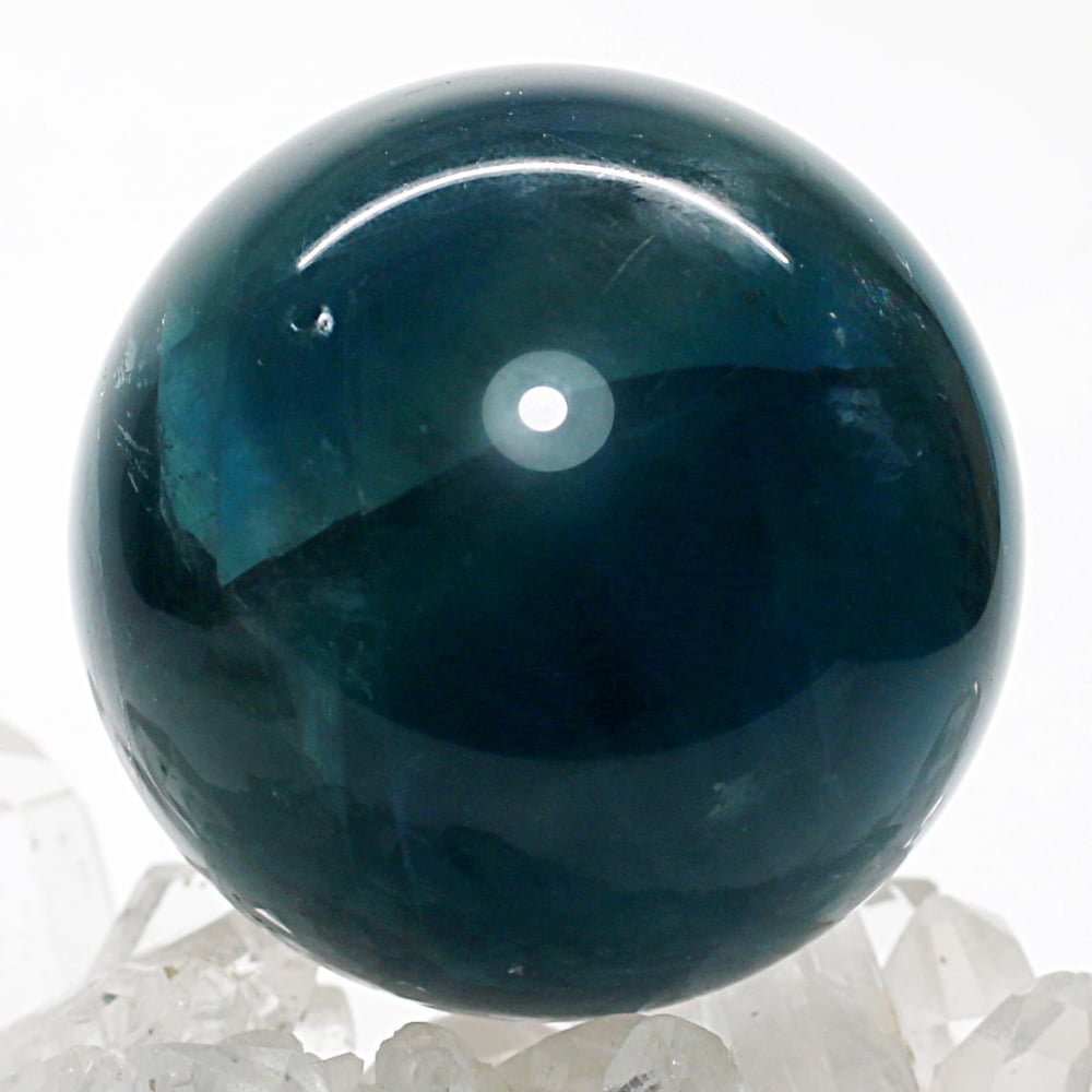 高品質]ブルーグリーンフローライト丸玉/スフィア（球体直径57.9mm