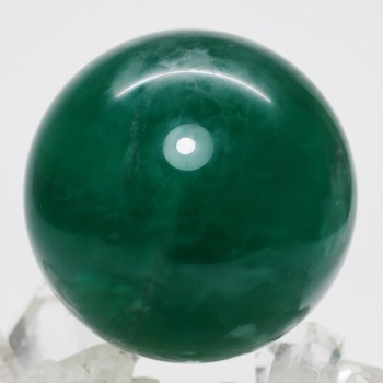 高品質]ブルーグリーンフローライト丸玉/スフィア（球体直径60.4mm