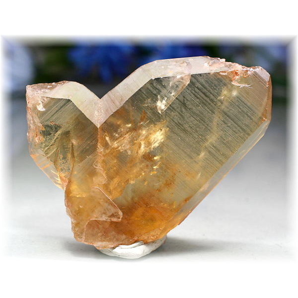 希少・ザンビア産]シトリンクォーツ原石/ジャパニーズツイン（非加熱