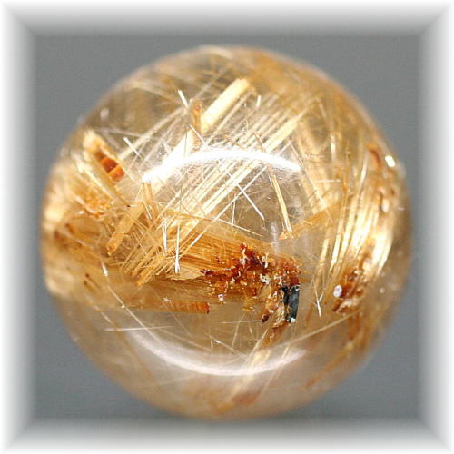 ブラジル産]ゴールドルチルクォーツ丸玉/スフィア - 埼玉県吉川市の