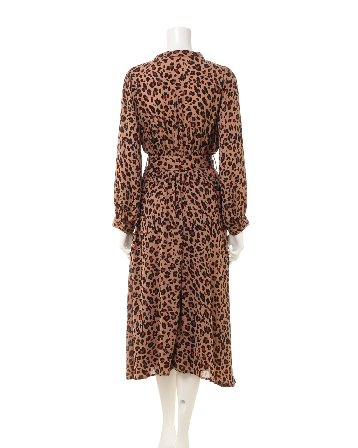 ノーカラーヒョウ柄／ワンピース｜allamanda(アラマンダ) 公式通販