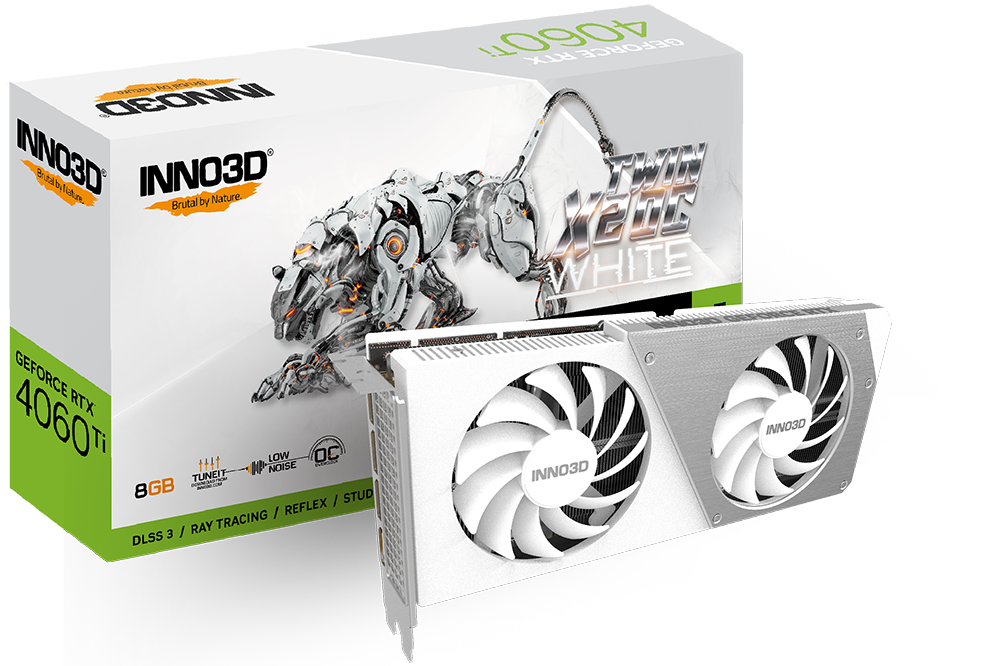 INNO3D GEFORCE RTX™ 4060 TI 8GB TWIN X2 OC WHITE | INNO3D
