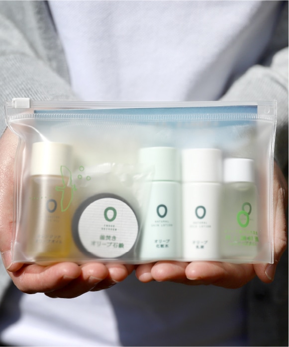 オリーブ化粧品ミニセット | 井上誠耕園