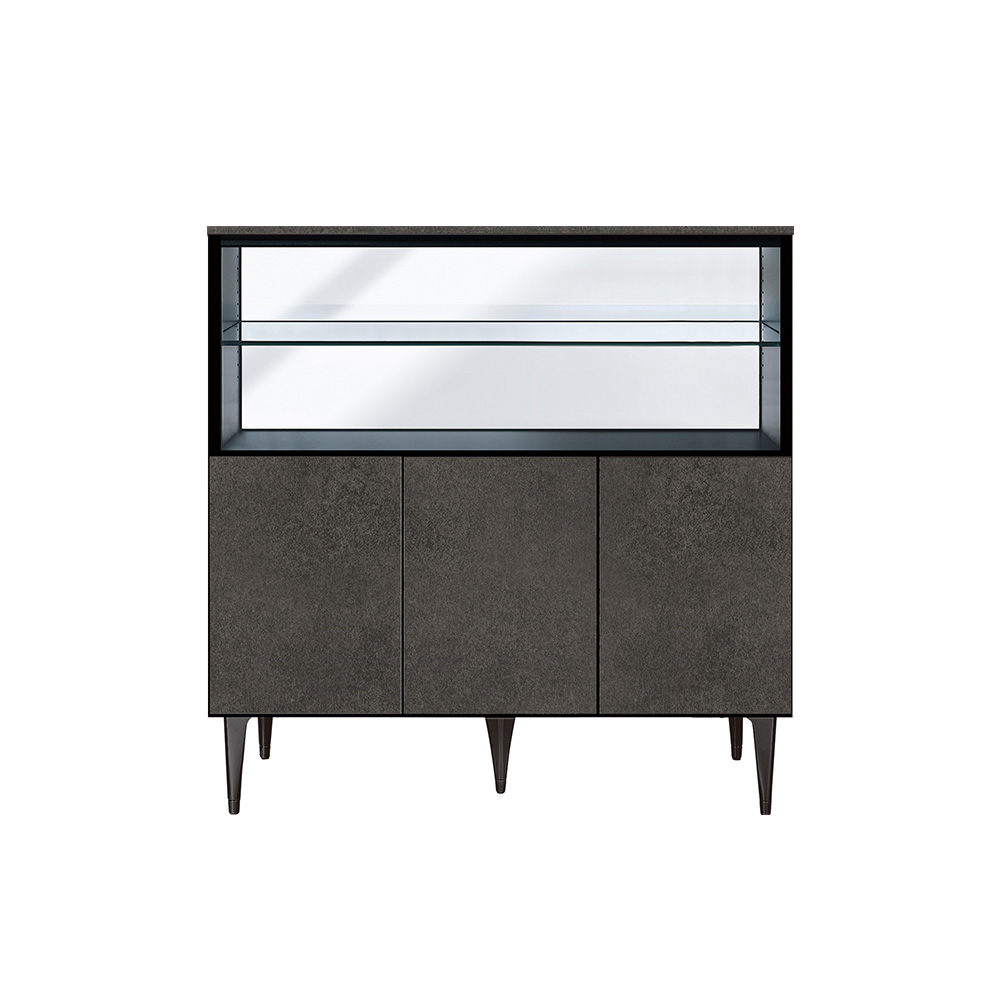 AYANO（綾野製作所）サイドボード「ゼノ ノワール ZL-120AD」幅120.2cm