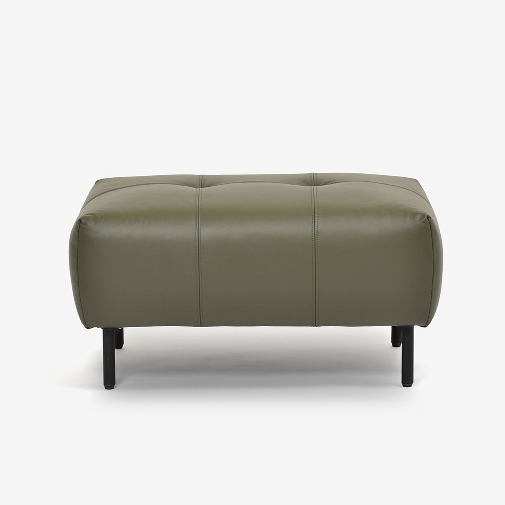 送料込】【美品】オリーブグリーン 北欧テストのオットマン 送料込