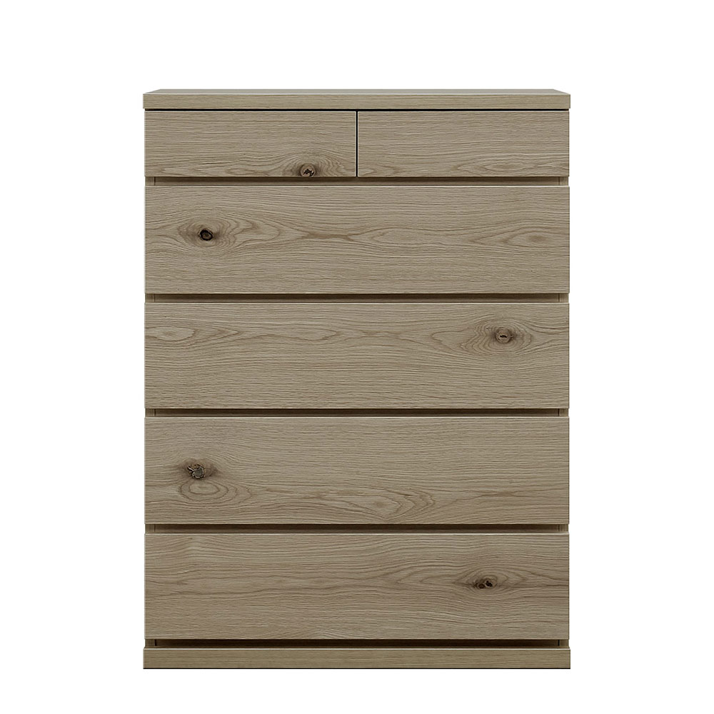 チェスト「アビィ2」幅88.2cm 引出し5段（88-5） ホワイトオーク材