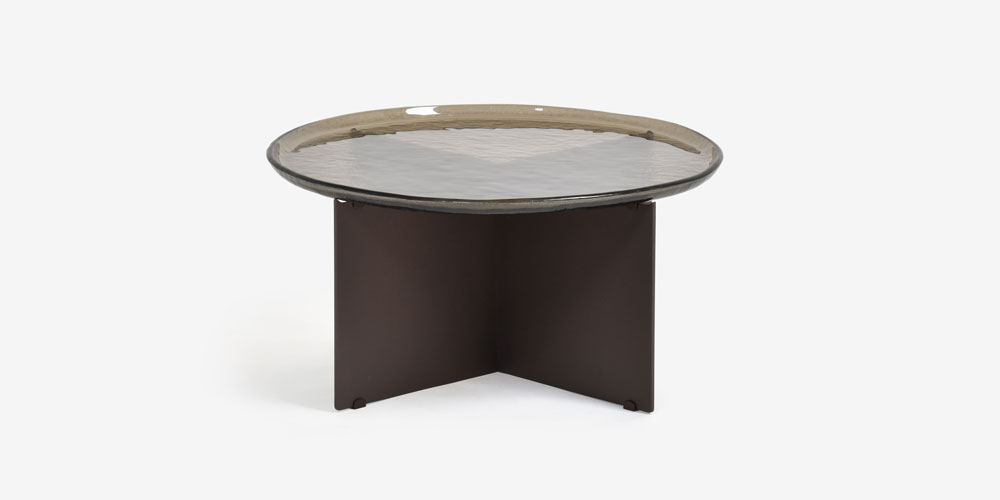 ROLF BENZ（ロルフベンツ）サイドテーブル「970-212」直径60cm ガラス