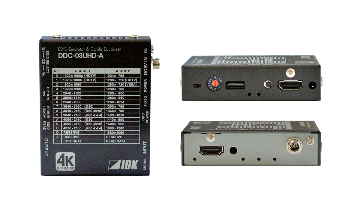 DDC-03UHD-A 4K@60対応 HDMI EDIDエミュレーター | 株式会社アイ・ディ