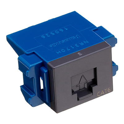 NR3170H 情報モジュラジャック CAT6 成端埋込型 ぐっとす グレー