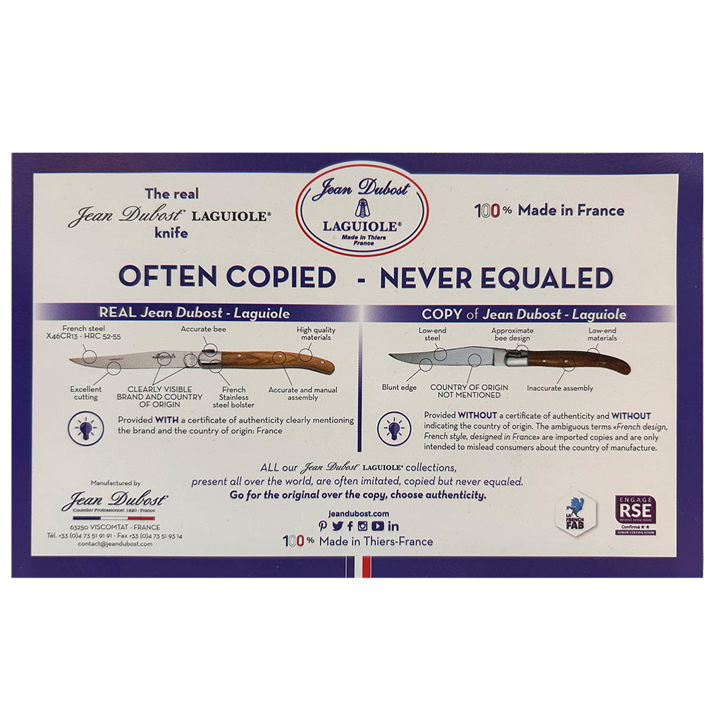Laguiole Jean Dubost DeLuxe Table knives set of 6 - I Dream of France
