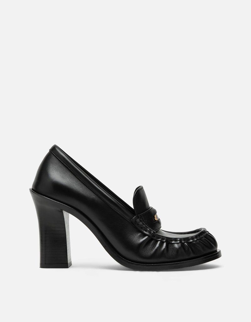 Burberry Cadet black leather loafers with heel (All New In) IFCHIC.COM