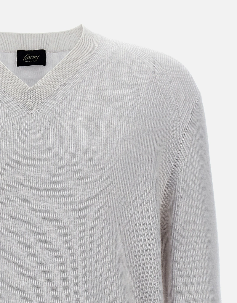 Brioni メンズ カシミヤ ウール Vネックセーター (すべての新品