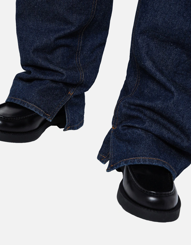 Gucci メンズ ダークブルー ワイド デニムジーンズ (すべての新品