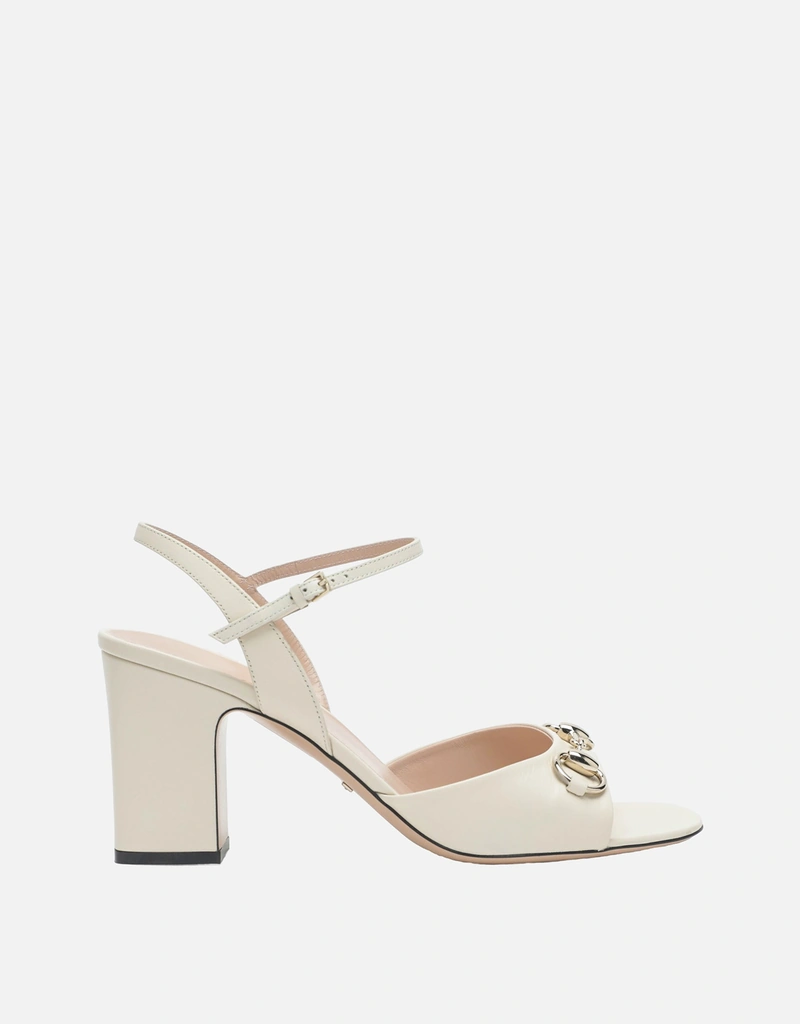 Gucci ホースビットレザーミッドヒールサンダル (すべての新品) IFCHIC.COM