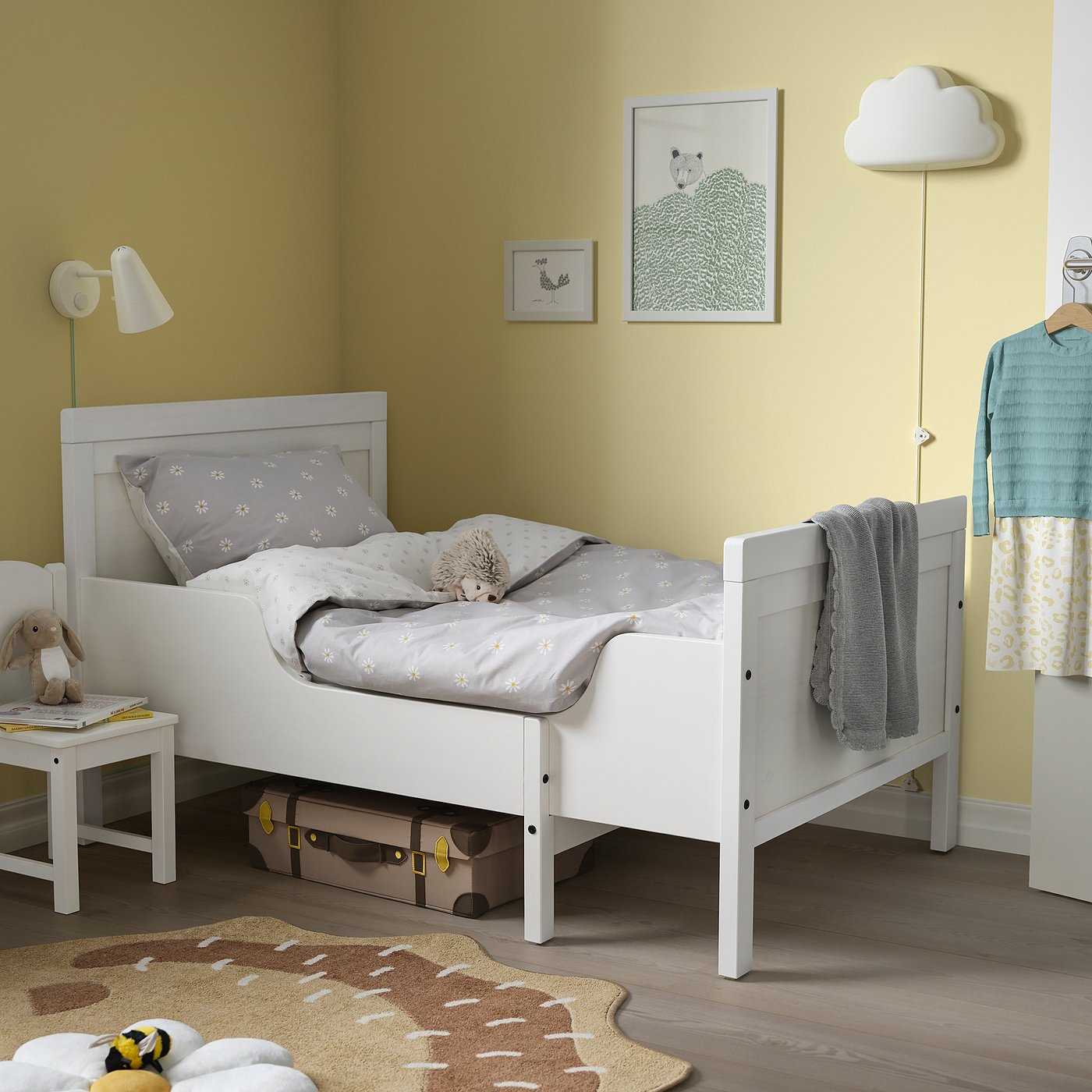 SUNDVIK extendable bed, white, 80x200 cm - IKEA