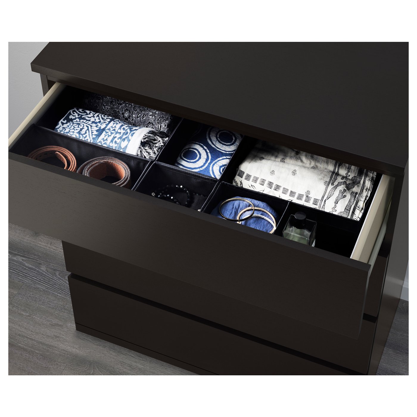 MALM マルム チェスト（引き出し×4）, ブラックブラウン, 80x100 cm - IKEA