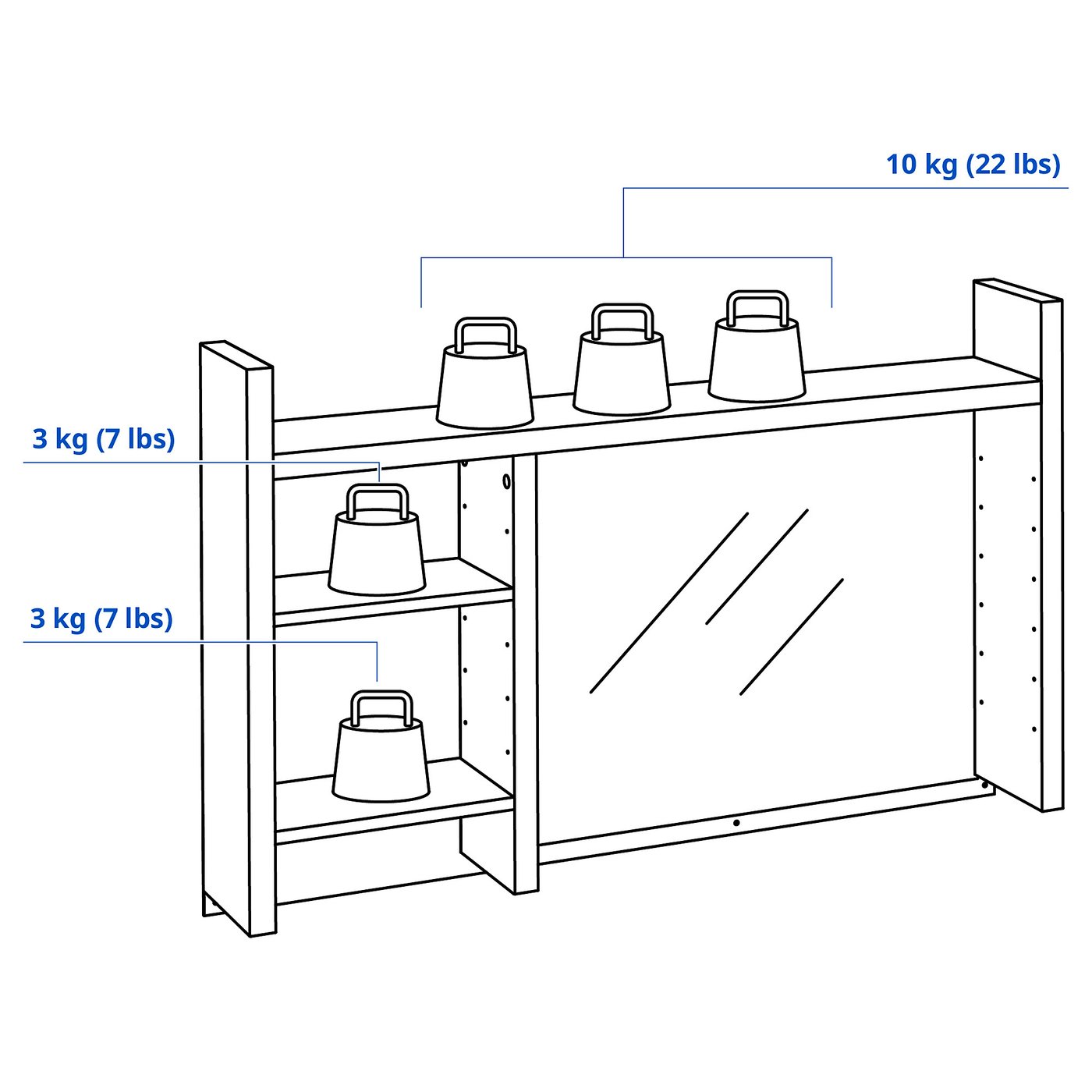 MICKE ミッケ 追加ユニット 高, オーク調, 105x65 cm - IKEA