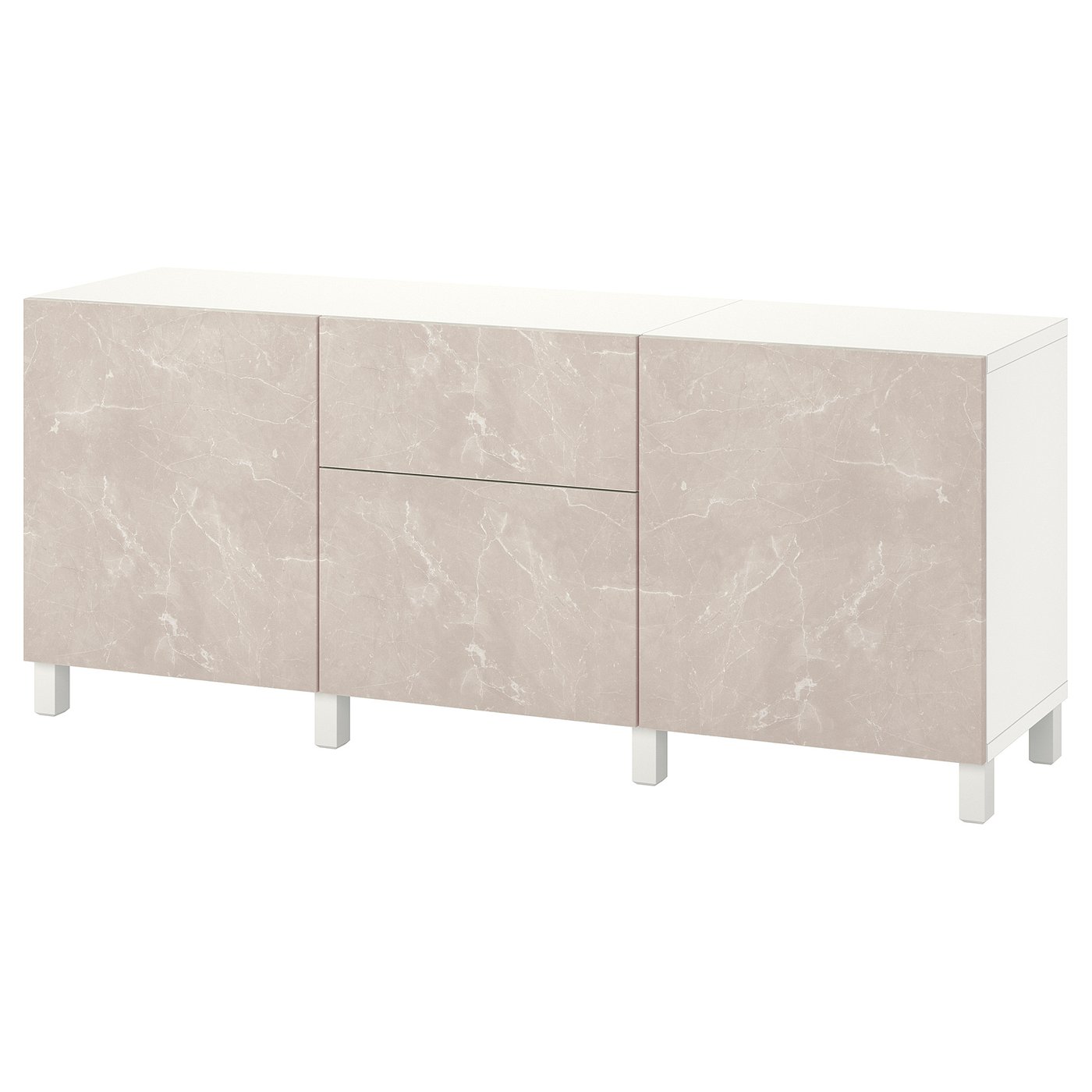 BESTÅ ベストー 収納コンビネーション 引き出し付, ホワイト