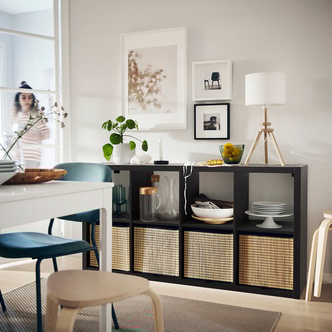 KALLAX カラックス シェルフユニット, ブラックブラウン, 77x147 cm - IKEA