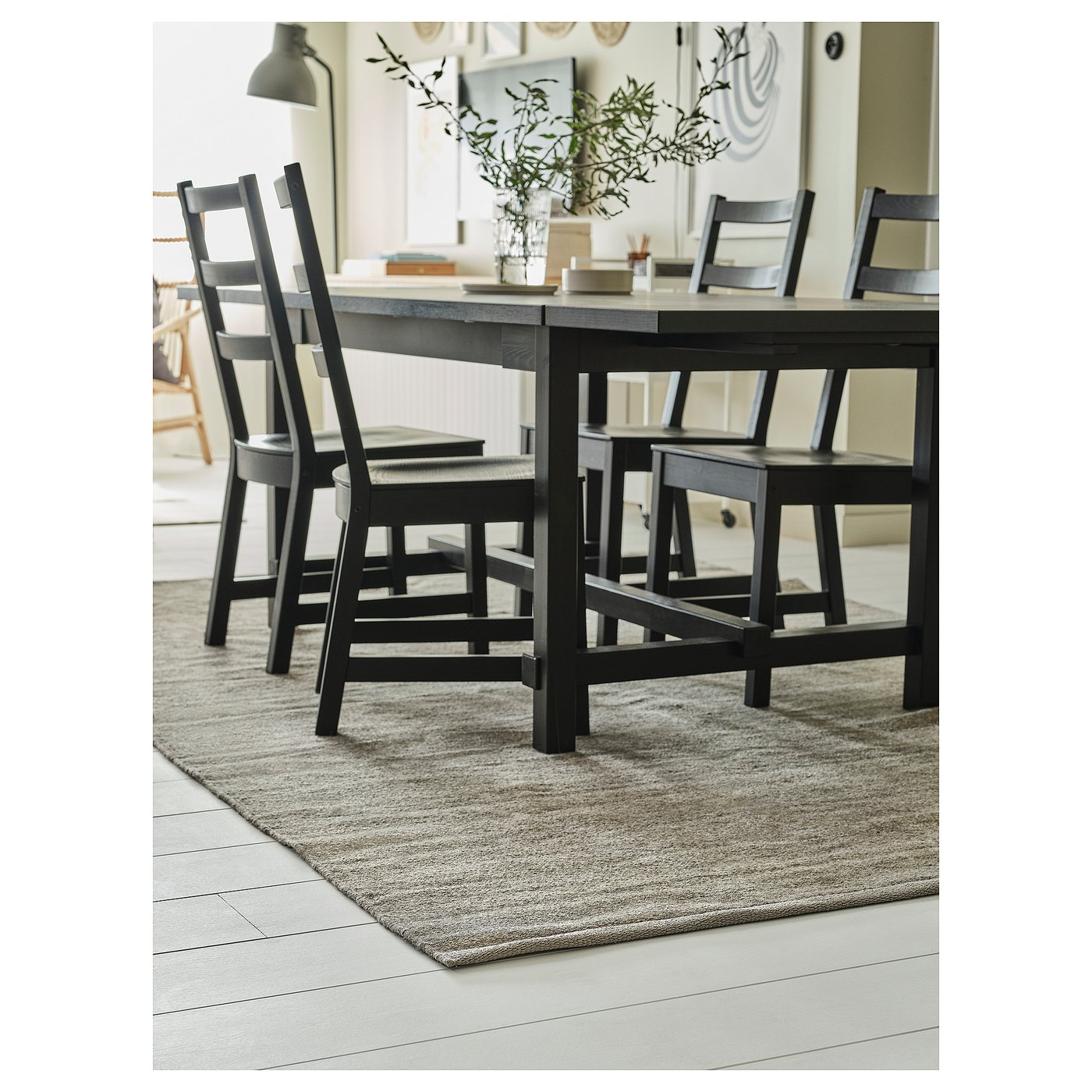 TIDTABELL ティードタベル ラグ 平織り, グレー, 170x240 cm - IKEA