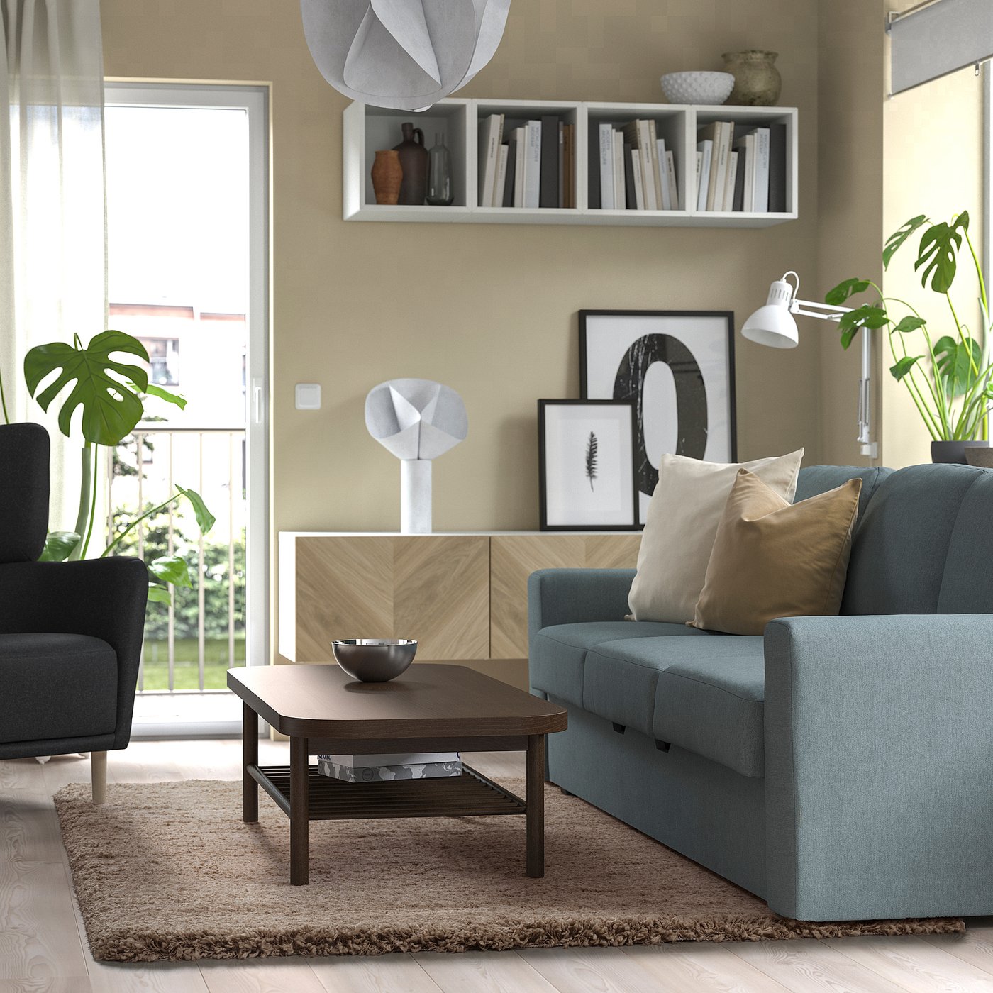 VOLLERSLEV ヴォルルスレヴ シャギーラグ, ベージュ, 160x230 cm - IKEA