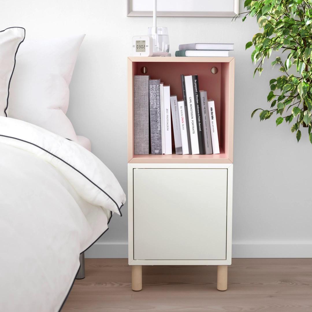 EKET エーケト キャビネットコンビネーション 脚付き, ホワイト/木製