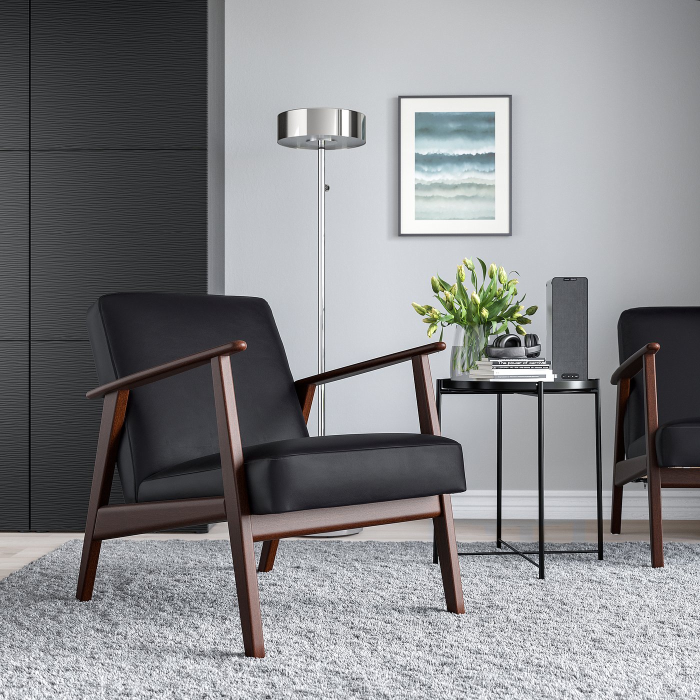 EKENÄSET armchair, Jonsbyn black - IKEA