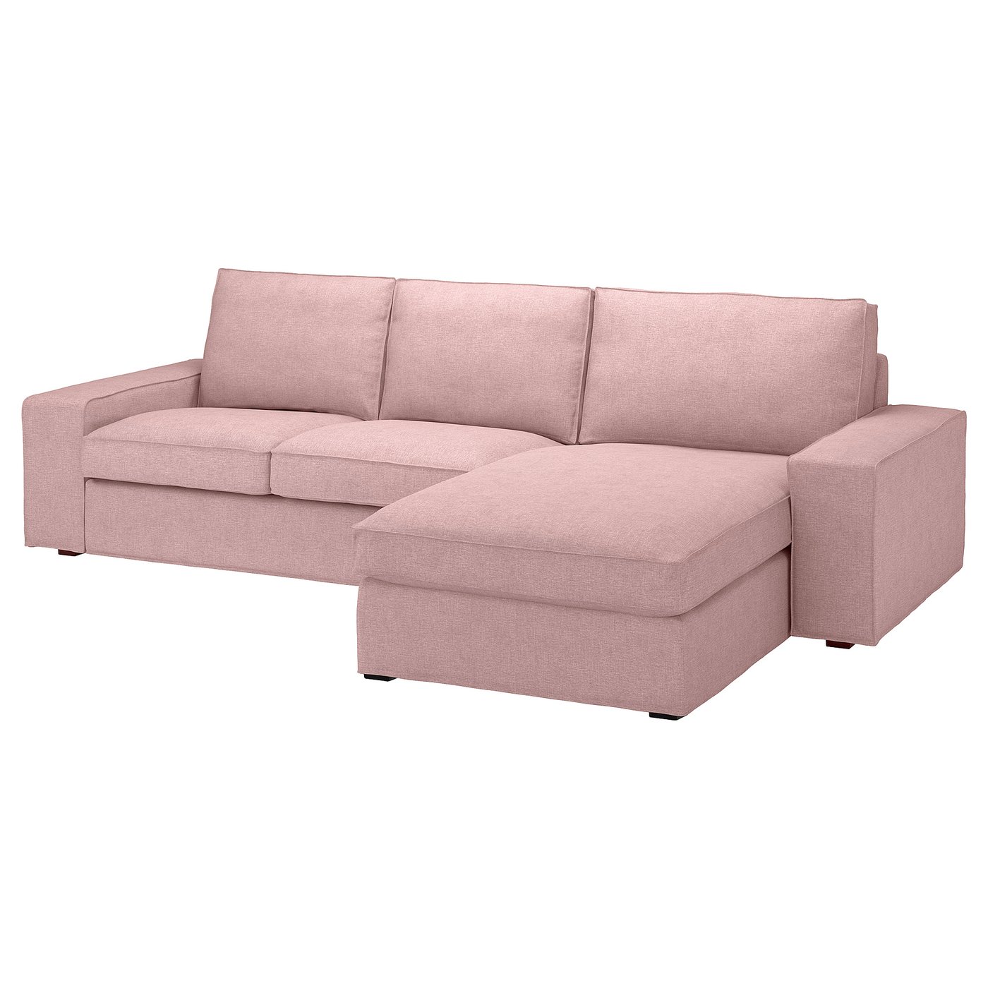 KIVIK sofa with chaise, Gunnared light brown-pink - IKEA