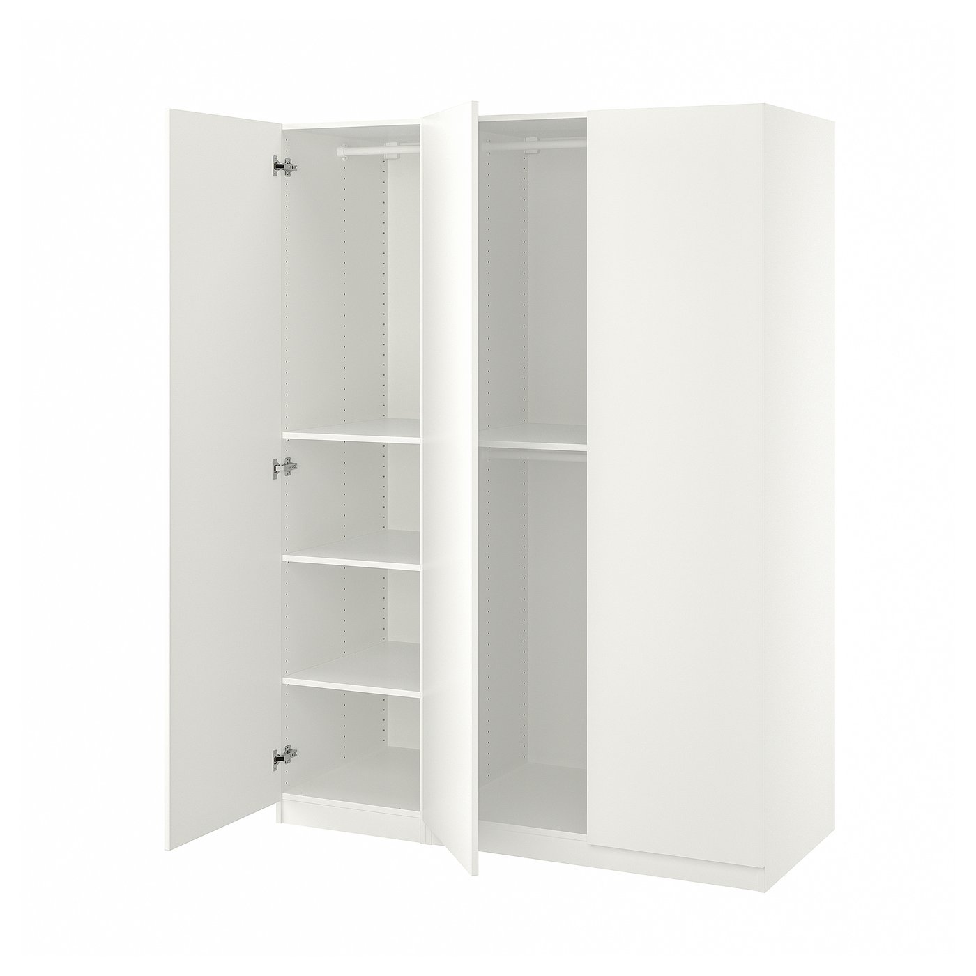 PAX / FORSAND wardrobe combination, white/white, 59x235/8x791/4