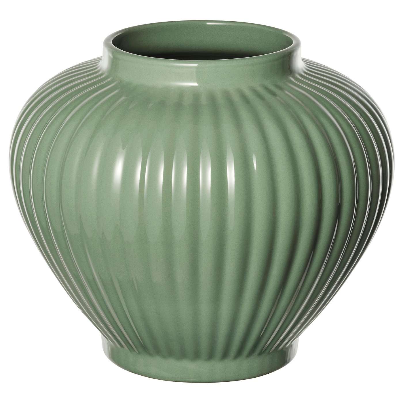 PELARBJÖRK vase, gray-green, 7 ¾