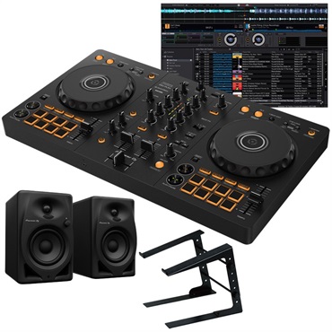 Pioneer DJ 【DDJ-400後継モデル】DDJ-FLX4 + PCスタンド + DM-40D