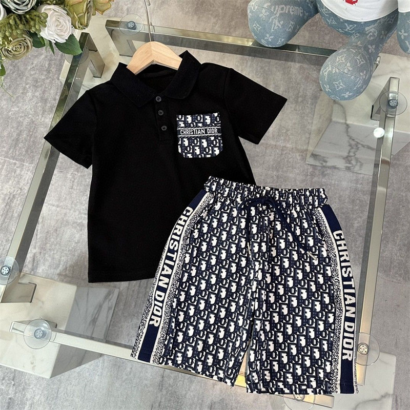 ディオール 子供服 ブランド ポロtシャツ ハーフパンツ 2点セット 上下