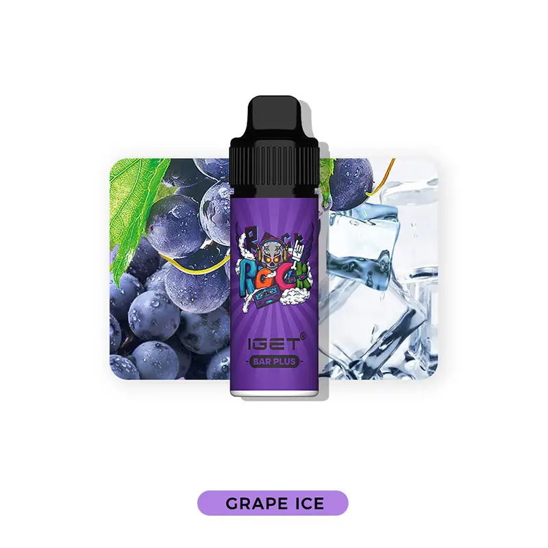 特別割引」Grape Ice - IGET Bar Plus 6000 Puffs | IGET Vape Japan