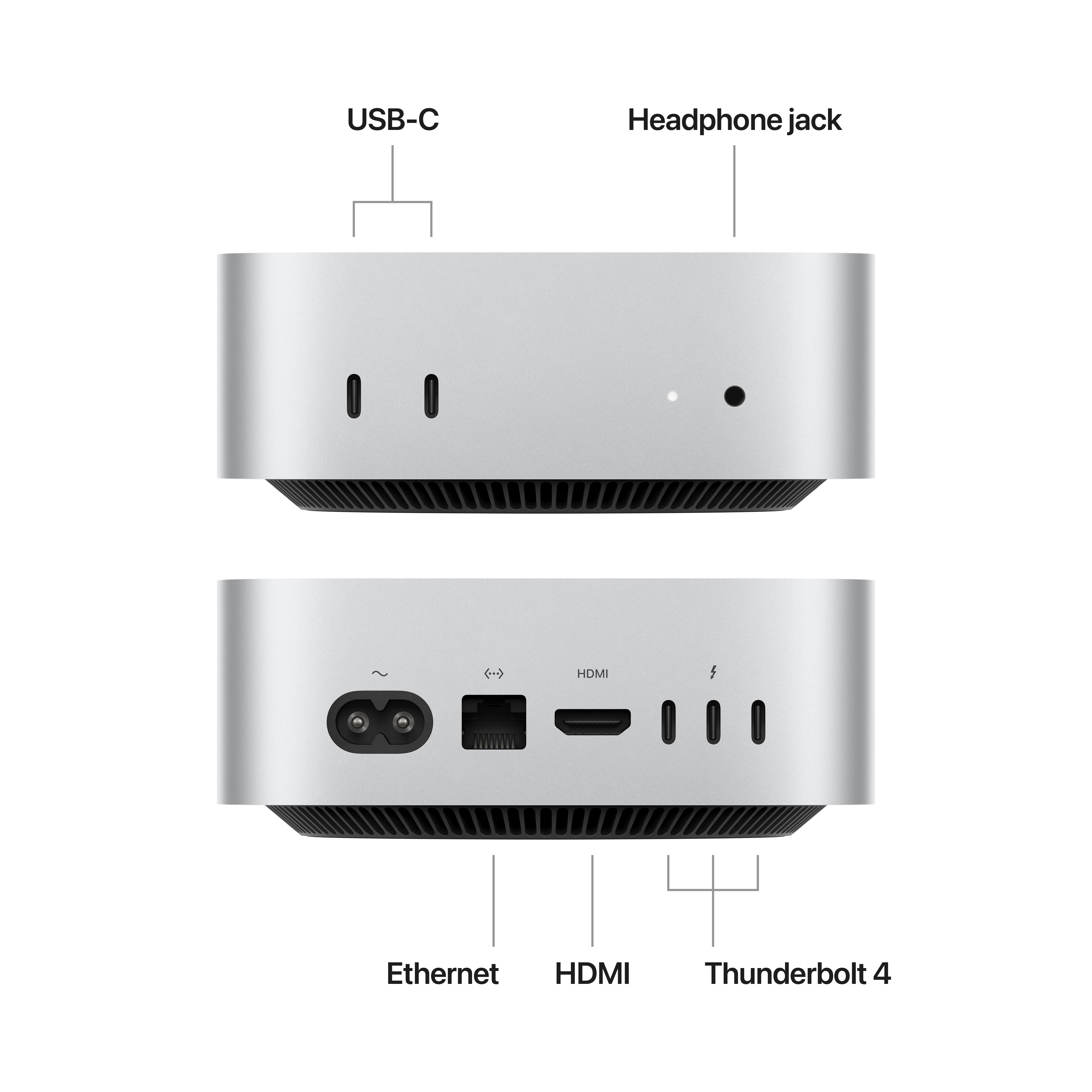 Mac mini: Apple M4 chip with 10-core CPU and 10-core GPU, 512GB
